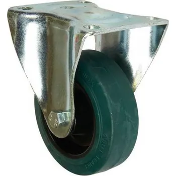 Pojezdové kolečko Gumové transportní kolo s přírubou, průměr 100 mm, valivé ložisko