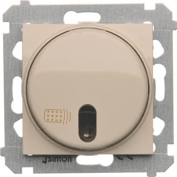 vypínač Vypínač tlačítkový, s možností dálkového ovládání, s relé, jednoobvodový, 8 A /, Simon 54 DWP10P.01/41, krémová