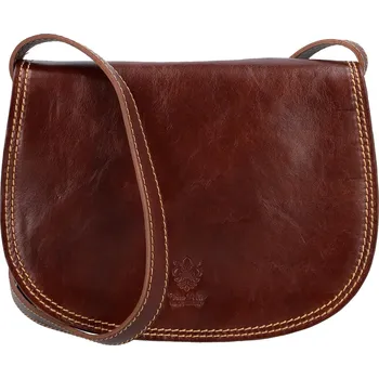 Kabelka Dámská kožená crossbody kabelka hnědá - Delami Elrosa hnědá