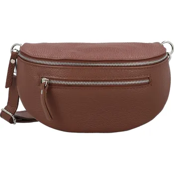 Kabelka Dámská kožená ledvinka hnědá - Delami Vera Pelle Lila hnědá