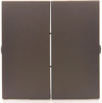 vypínač Kryt 2 násobný pro přístroje spínačů a tlačítek, Simon 54 DKW5/46, hnědá metalizovaná