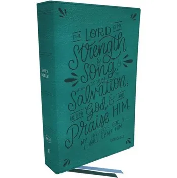 Populárně naučná literatura pro dospělé NKJV, Thinline Bible, Verse Art Cover Collection, Leathersoft, Teal, Red Letter, Comfort Print (Pevná)