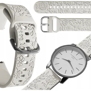 Řemínek na hodinky Řemínek ChronSmarta pro Garmin 20mm, béžový