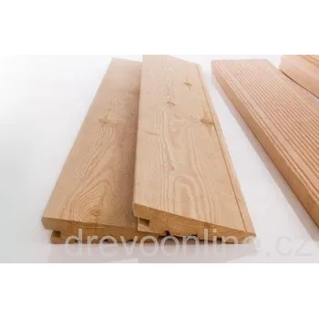Obklad Klínový fasádní obklad, délka 6m, sib. modřín, hoblovaný, 29/14 x 146;cena za m2