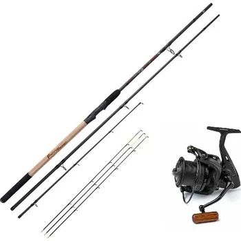 Rybářský prut AKCE Prut Fishing Ferrari Elite Pro Feeder 3,6 m 120 g + Naviják Harton Addict FD 6000