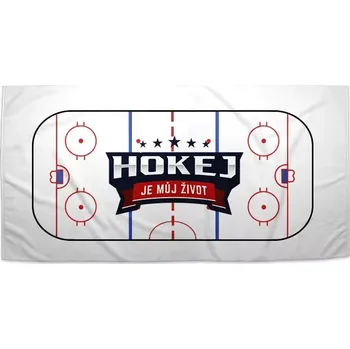 Osuška Sablio Ručník Hokej je můj život - 50x100 cm