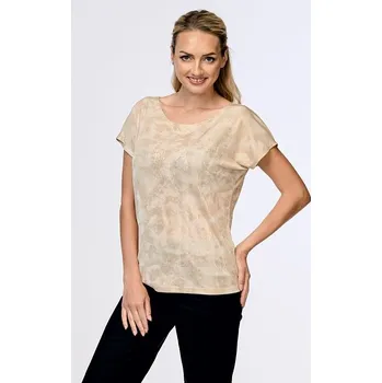 Dámská halenka Kimonová zlatá dámská halenka s leskem 784 velikost 2XL