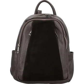 Kabelka Dámský kožený batoh tmavě hnědý - Delami Vera Pelle Naoto hnědá