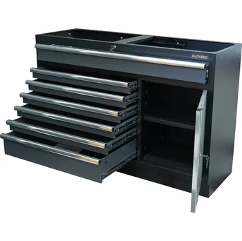 Skříňka na nářadí ROZBALENO - Matabro MB-TGC1371, Dílenská skříňka | 7 šuplíků | 1 police | 1360 x 458 x 910 mm