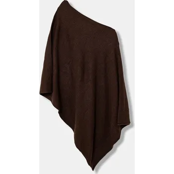 Dámské oblečení Pončo s příměsí vlny United Colors of Benetton 1235DU01A hnědá 89X, vel. ONE SIZE