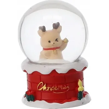 Vánoční dekorace VÁNOČNÍ SNĚHOVÁ KOULE - SOB 4,5x7CM