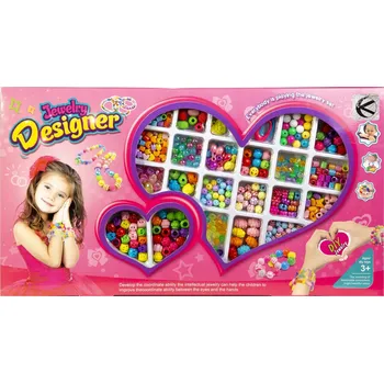 dětská sada na výrobu šperků SADA KORÁLKŮ PRO VÝROBU BIŽUTERIE NÁRAMKŮ DÁREK