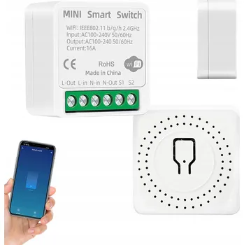 vypínač 2x PODOMÍTKOVÉ RELÉ BEZDRÁTOVÝ SPÍNAČ WiFi Modul TUYA SMART 16A