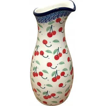 Karafa na vodu Třešně 1,1 L, dekor 2715, keramika Bolesławiec