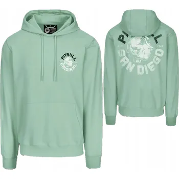 Pánská mikina Pánská mikina s kapucí Pitbull Pit Bull Dog SD mátově zelená L