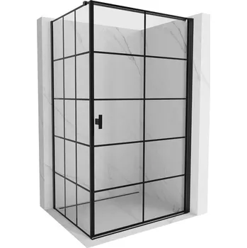 Mexen Mist-B sprchový kout pravý 90 x 85 cm, černá mřížka, černá - 8A2T-090-085-70-77-P Sprchové kouty