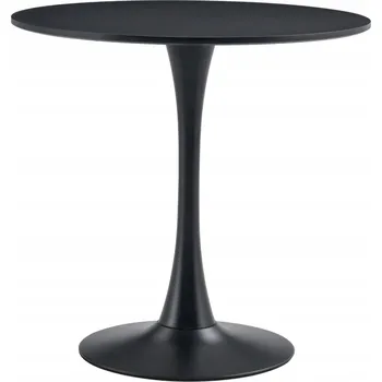 Jídelní stůl Kuchyňský stůl Kondela kulatý černý 80 x 80 x 74 cm