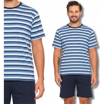 Pánské pyžamo PÁNSKÉ PYŽAMO DVOUDÍLNÉ KRÁTKÝ RUKÁV A KRAŤASY POHODLNÉ MORAJ M