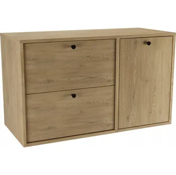 Koupelnový nábytek Skříňka pod umyvadlo s košem na prádlo 100 cm Dub Cremona Belino