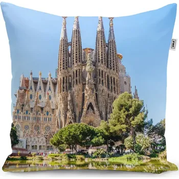 Polštář Sablio Polštář Barcelona Sagrada Familia - 40x40 cm