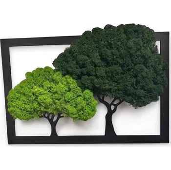 Obraz Mechový obraz Pár stromů Černá 40x27x4