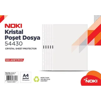 Obálka PP U-kapsa A4, rozšířená lesk, bílý okraj, 100ks