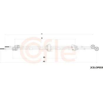 Tažné lanko, ruční převodovka COFLE 92.2CB.OP019