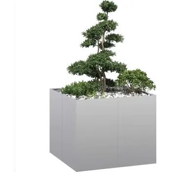 Truhlík vidaXL Truhlík 100x100x80 cm [860822] Barva: Pozinkovaná ocel