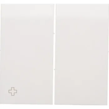 vypínač Kryt 2 násobný pro přístroje: SW7/2XM, SW6P1 m, Simon 54 DKW9/AB11, bílá antibakteriální