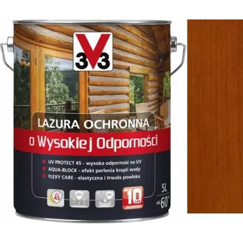 barva a nátěr na dřevo V33 lazura 10 let ochranná s vysokou odolností na dřevo třešeň 5L