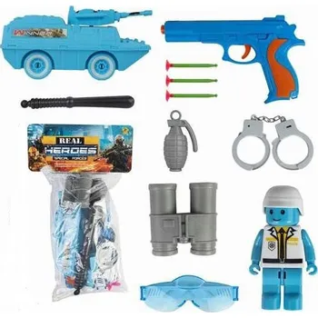 Figurka POLICEJNÍ SADA PRO DĚTI - REAL POLICE HEROES 11 DÍLŮ + FIGURKA