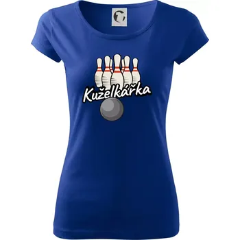 Dámské tričko Kuželkářka - kuželky - Dámské triko Pure - XS ( Královská modrá )