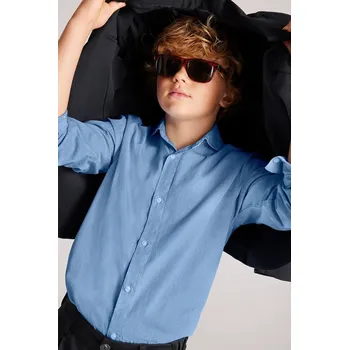 Chlapecká košile Dětská bavlněná košile Mayoral 6142.7B.Junior.PPYA modrá 50X, vel. 172