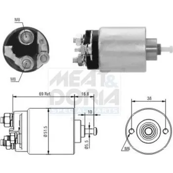 Elektromagnetický spínač, startér MEAT & DORIA 46104