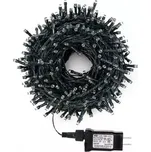 DENR Vánoční světelný řetěz 2000 LED venkovní, zelený kabel Barva: Studená bílá