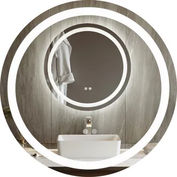 Zrcadlo Kulaté podsvícené zrcadlo s LED osvětlením, energeticky úsporné, 70x70 cm HEZE