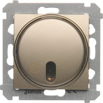 vypínač Vypínač s opožděným vypnutím s relé, Simon 54 DWC10P.01/44, zlatá metalizovaná