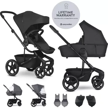 Kočárek EASYWALKER Set XL kočárek kombinovaný Harvey NXT s příslušenstvím Eclipse Black