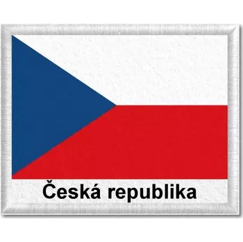 Textilie k potisku Pelisport Česká vlajka s textem tištěná Bílý rámeček
