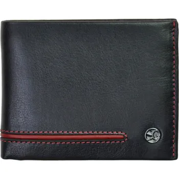 Peněženka Segali 753.115.026 pánská kožená peněženka black/d.red