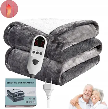 VELKÁ ELEKTRICKÁ DEKA 180X130 VYHŘÍVANÁ PRO DVA ČASOVAČ + OVLADAČ