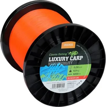 Rybářský vlasec Giants fishing Vlasec Luxury Carp High-Visibility Orange 5000m|0,26mm/6,9kg