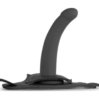 Připínací penis Easytoys Silicone Strap-On Smooth Black
