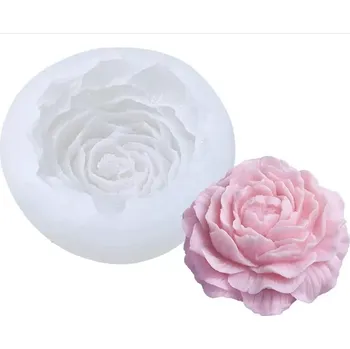 Mýdlo Silikonová forma na mýdlo a svíčky - Květ pivoňky malý