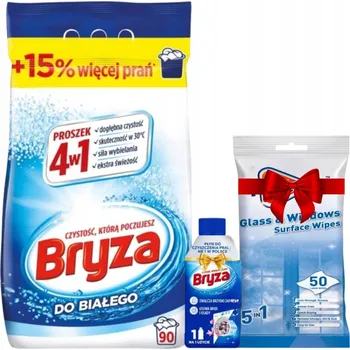 Prací prostředek Bryza 4v1 Prací Prášek White 5,85 kg (90 dávek) + x2