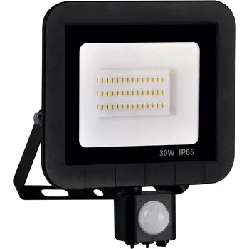 LED reflektor SMD 30W s PIR čidlem IP65 6500K 2700lm černý Polux