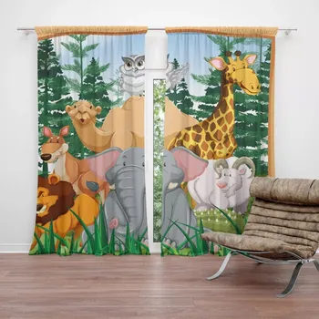 Závěs Sablio Závěs Zoo: 2ks 140x250cm