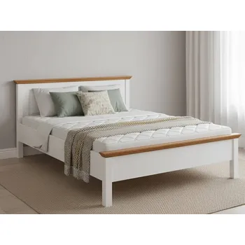 Komoda Rustikální postel Sweet Home ACC1 180x200cm Barevné provedení: Bílá - tmavý dub lak