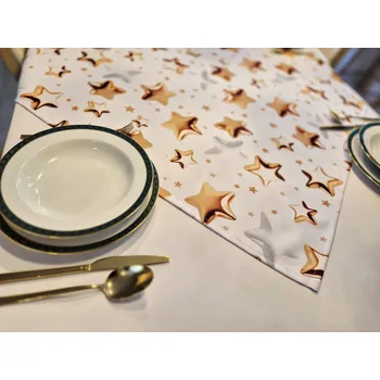 ubrus Vánoční ubrus s motivem hvězdiček Rozměr ubrusu (šířka x délka): 85x85cm
