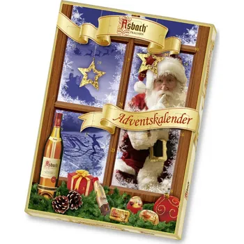 Čokoláda Asbach Pralinky plněné alkoholem Adventní kalendář pro dospělé 260 g